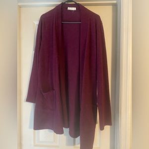 Women’s long open cardigan